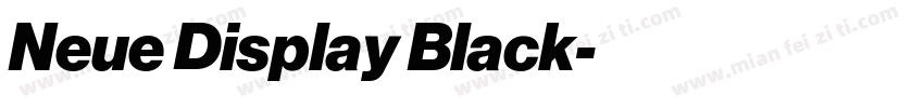 Neue Display Black字体转换